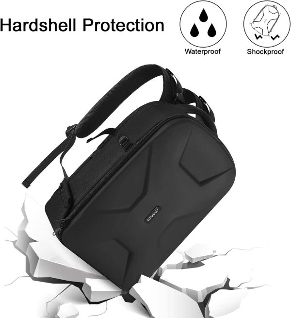 MOSISO Camera Backpack, DSLR/SLR/Mirrorless Photography Camera Bag 15-16 inch Waterproof Hardshell Case with Tripod Holder&Laptop Compartment Compatible with Canon/Nikon/Sony, Black - Image 4