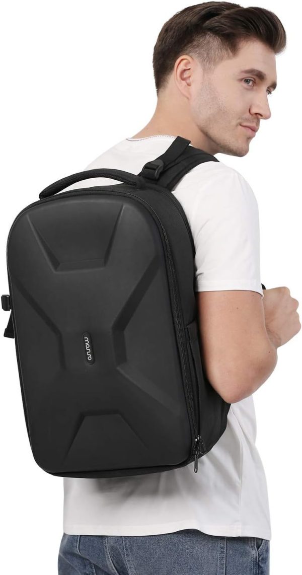 MOSISO Camera Backpack, DSLR/SLR/Mirrorless Photography Camera Bag 15-16 inch Waterproof Hardshell Case with Tripod Holder&Laptop Compartment Compatible with Canon/Nikon/Sony, Black - Image 6
