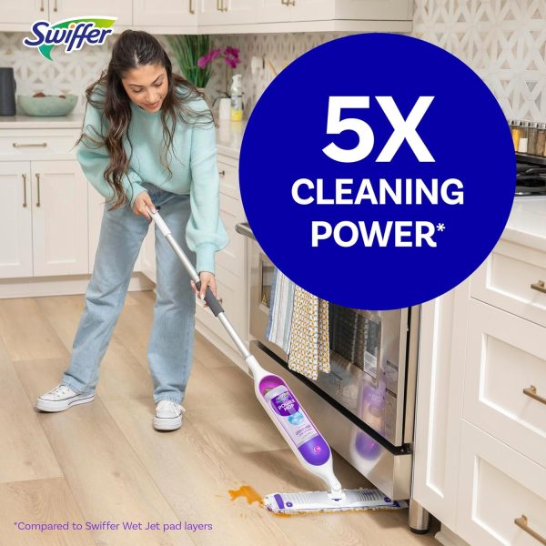 Swiffer PowerMop Multi-Surface Mop Kit for Floor Cleaning, Fresh Scent, Mopping Kit Includes PowerMop, 2 Mopping Pad Refills, 1 Floor Cleaning Solution with Fresh Scent and 2 Batteries - Image 3